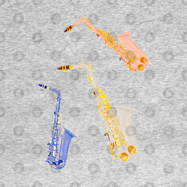 3 saxophones by Mimie20